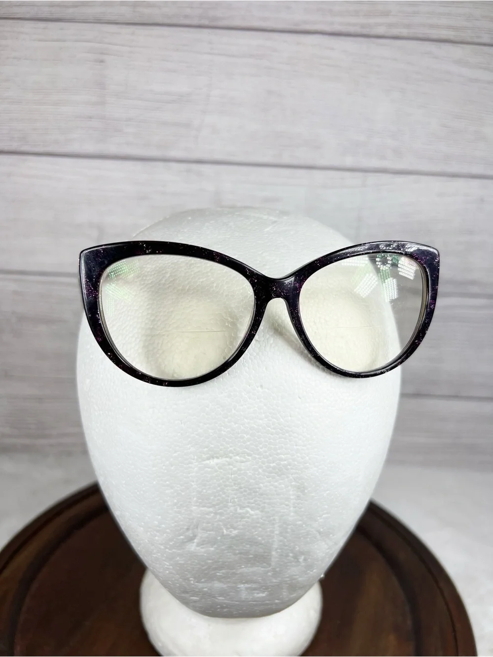 Michael Kors Sunglasses Frame Only 2009 (Gstaad) Black Purple Glitter Cat Eye